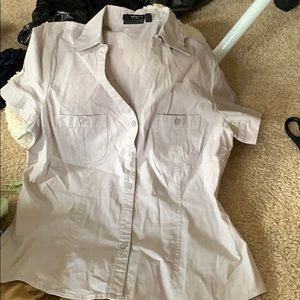 Gray short sleeve Blouse
